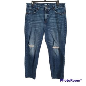 Old Navy O.G straight high rise secret slim-package Distressed Jeans siz…